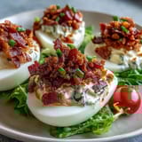 BLT Deviled Eggs Bacon Crumbles