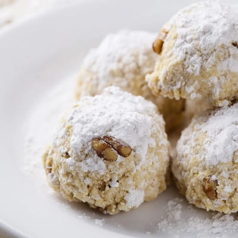Delicate buttery pecan shortbread