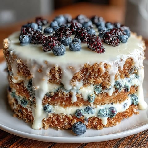Lemon Blueberry Spring Cake