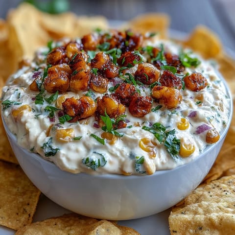Elote Dip with Tortilla