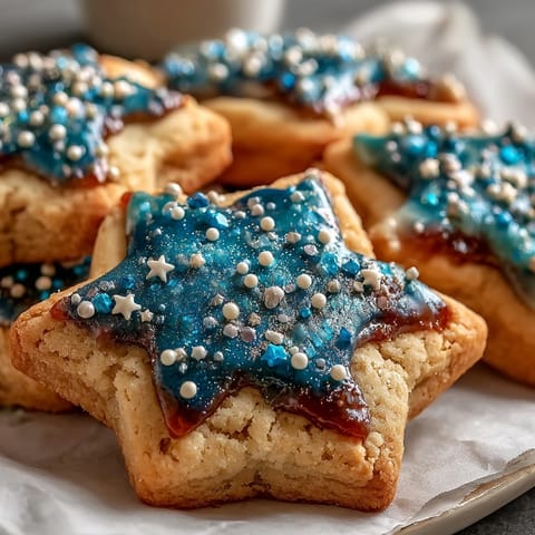 Buttery Gemini Zodiac Cookies adorned with sparkling star royal icing, perfect for cosmic treats.