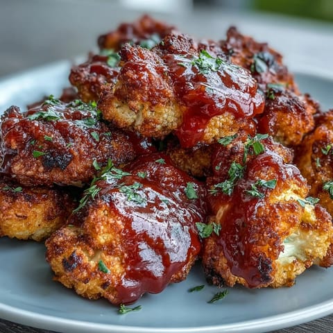 Crispy vegan BBQ cauliflower wings with creamy ranch dip, perfect for game day.