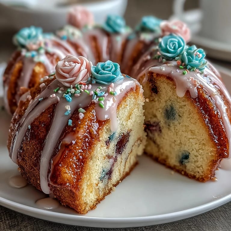 Soft vanilla Spring Birthday Cake topped with piped pastel buttercream flowers, creating a cheerful, festive dessert centerpiece.
