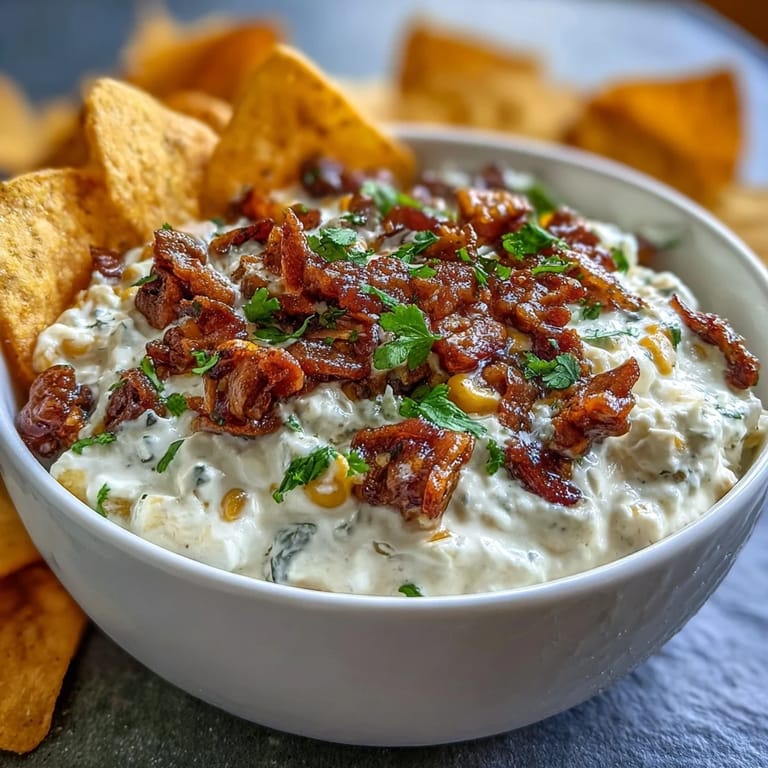 Mexican elote dip featuring smoky paprika, jalapeño, and fresh cilantro, perfect for Cinco de Mayo appetizers.