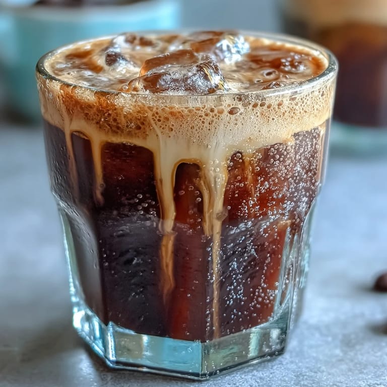 Sweet and bold homemade shaken espresso with brown sugar syrup, chilled oat milk, and a frothy finish in a tall glass.